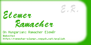 elemer ramacher business card